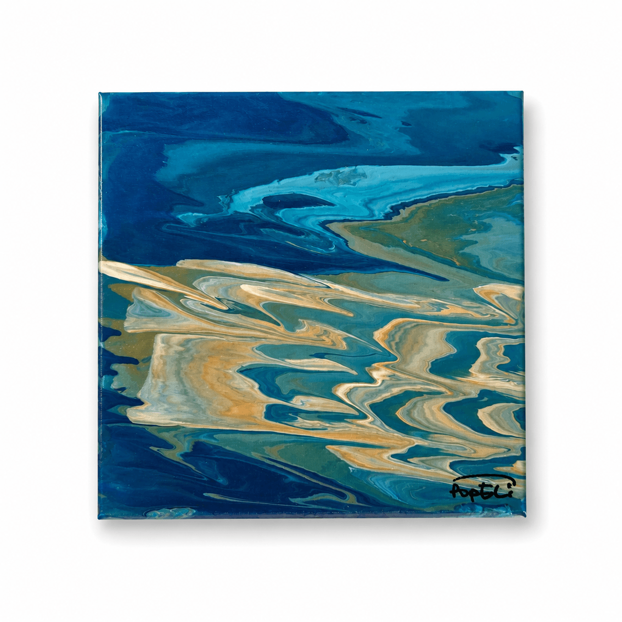 Azure Drift, original abstract painting